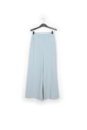 Light blue plaid wide-leg pants