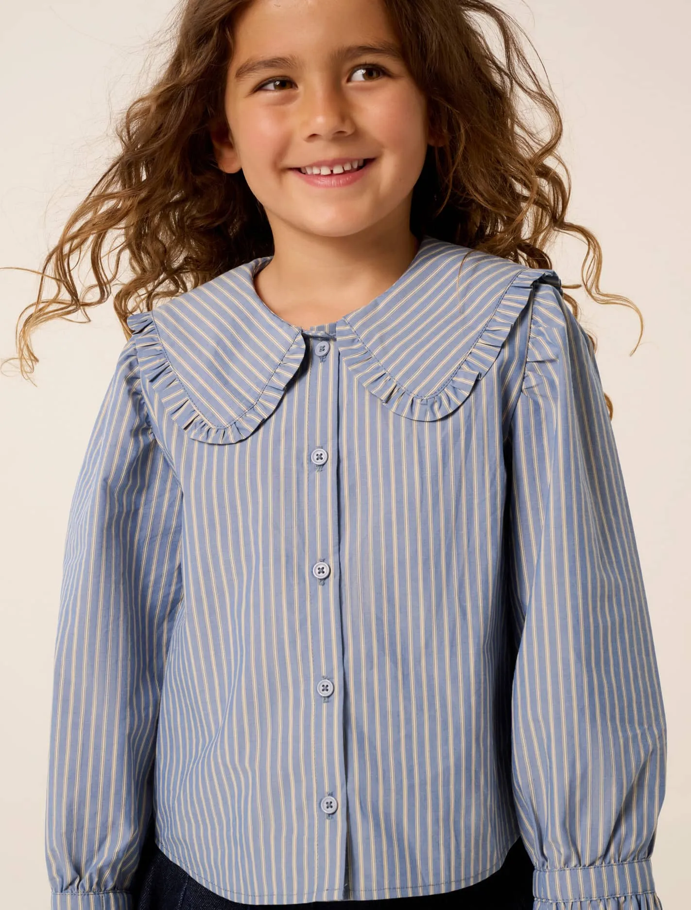 Logan Girls Collar Woven Top