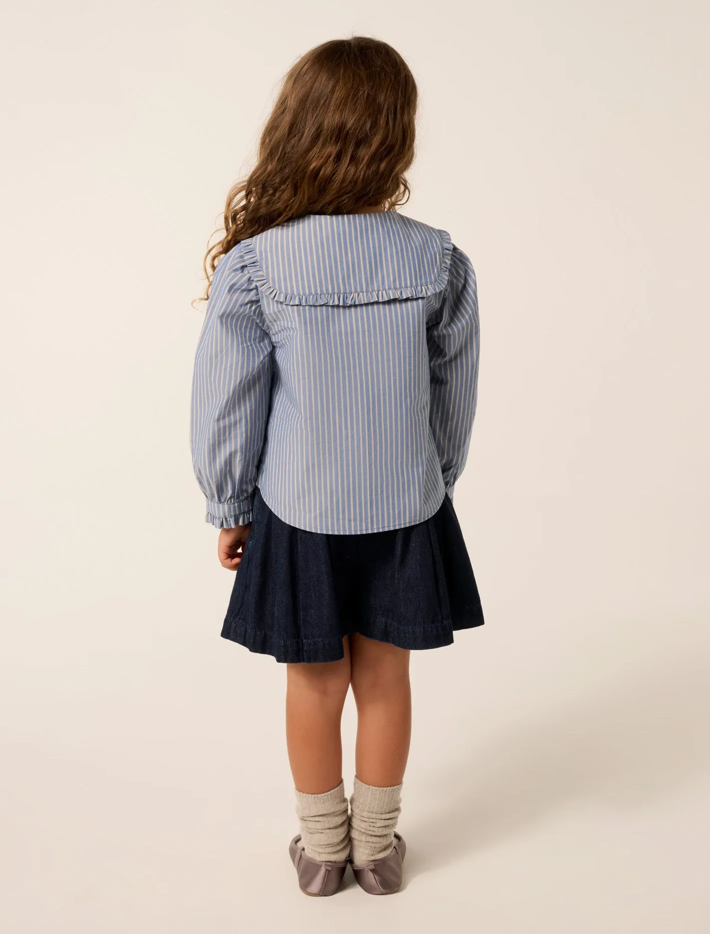 Logan Girls Collar Woven Top