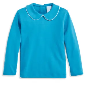Long Sleeve Pima Peter Pan Tee -- Peacock
