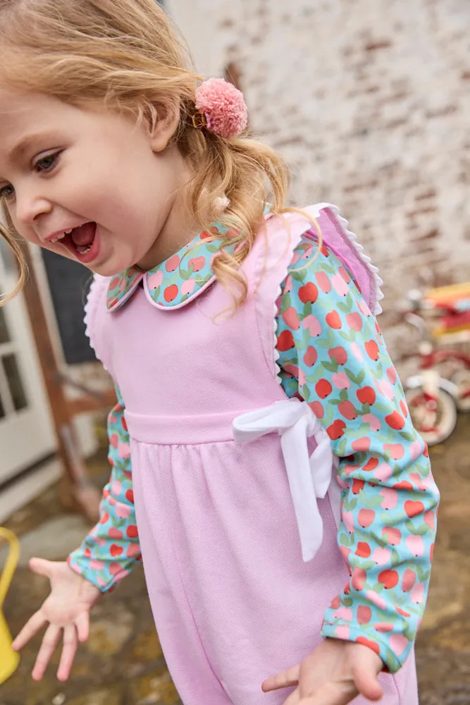 Long Sleeve Printed Pima Peter Pan Tee -- Petits Pommes
