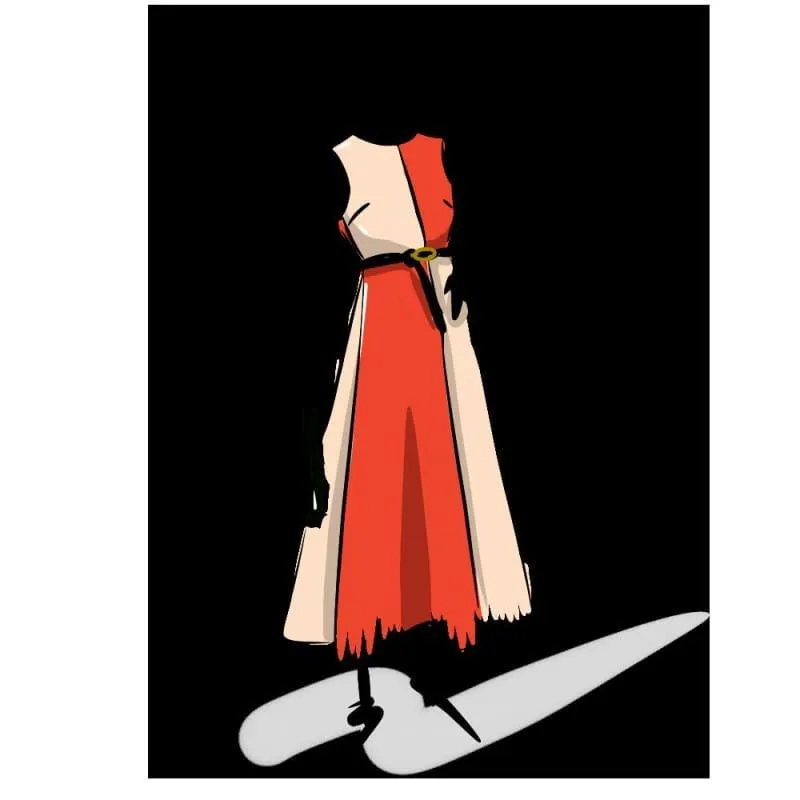 Long Sleeve Vintage Woolen Retro Red A-Line Formal Maxi Dress