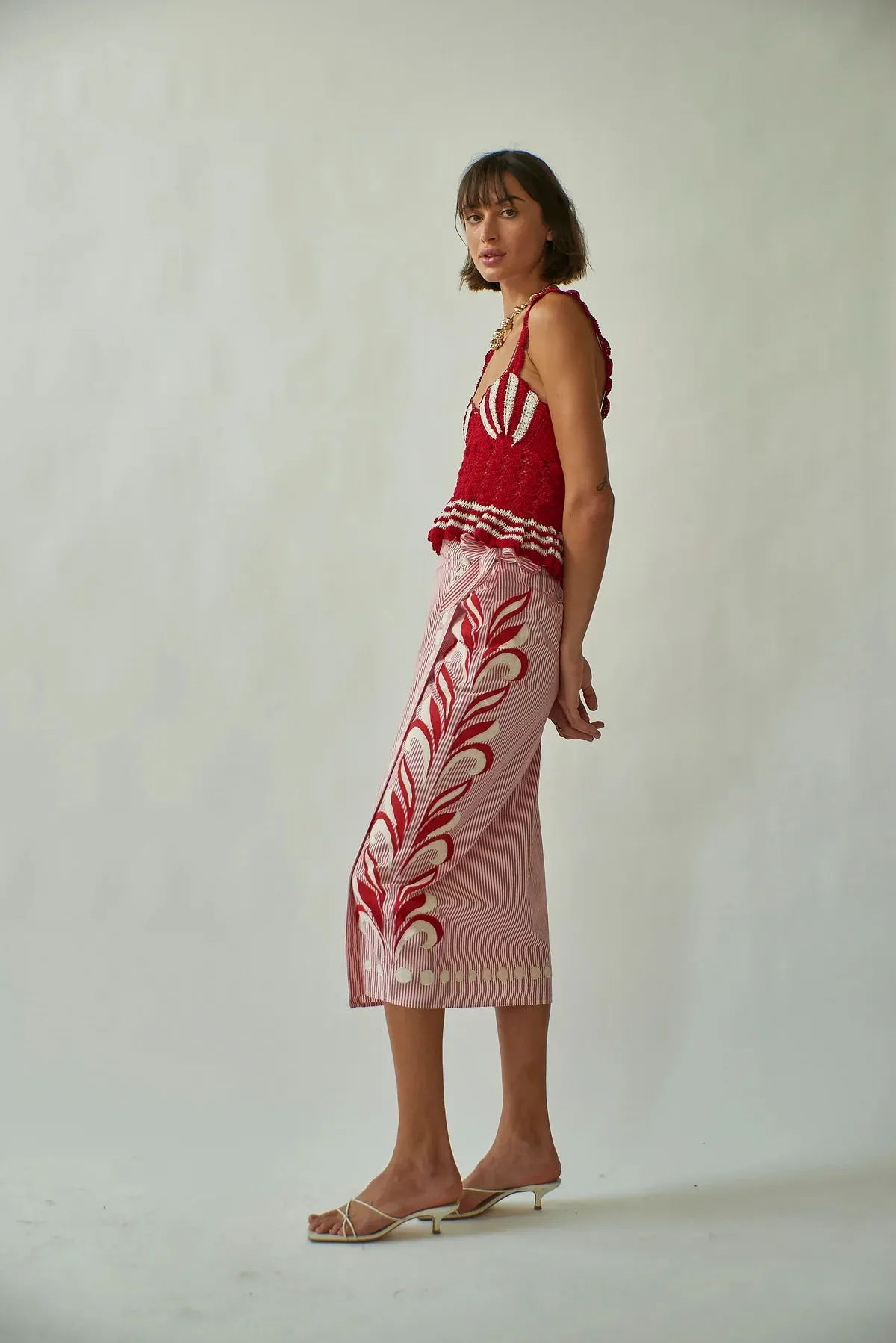 Loren Skirt Red Stripe
