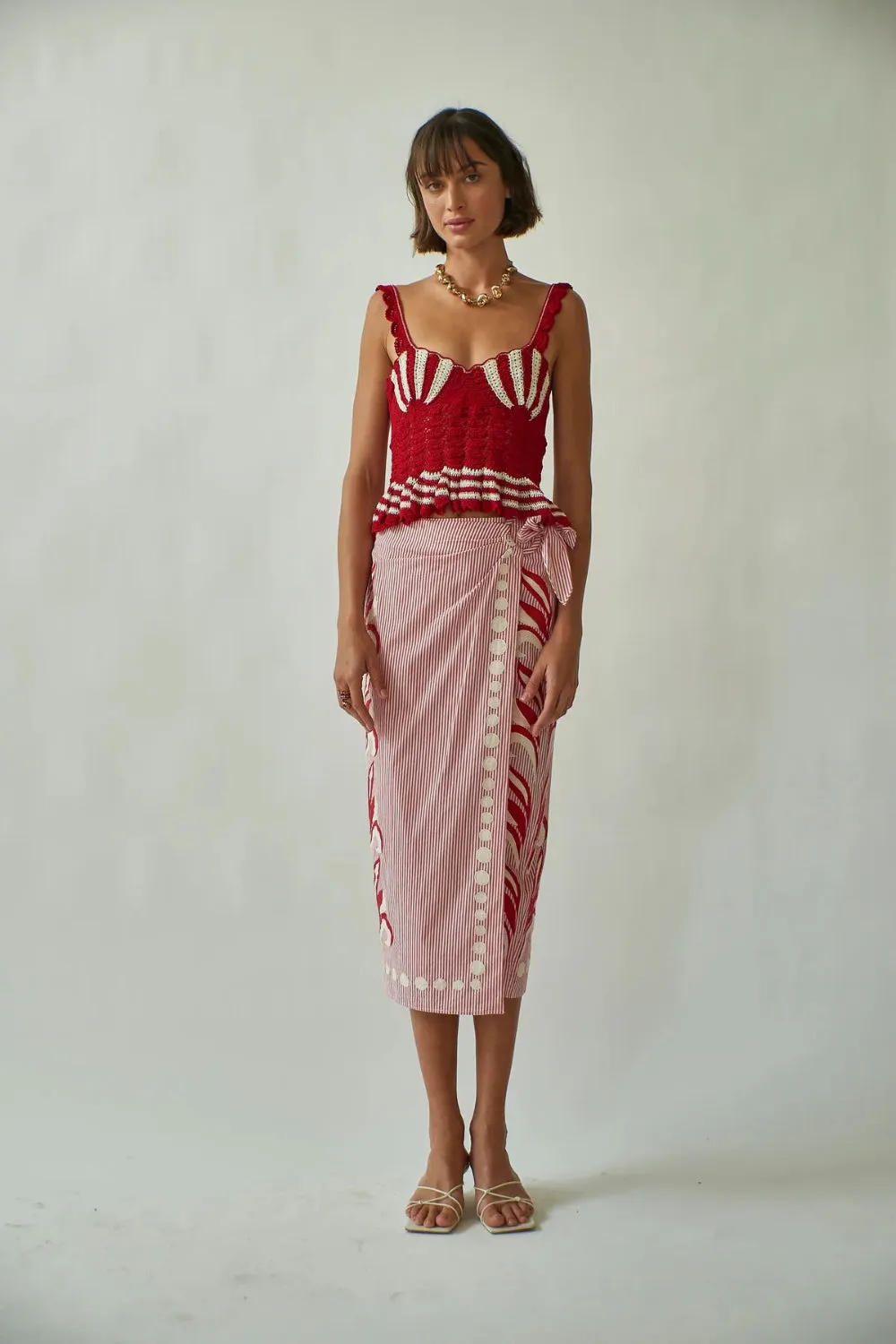 Loren Skirt Red Stripe
