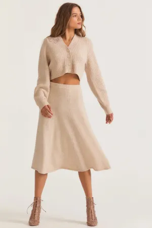 Love Shack Fancy - Hardin Midi Skirt - Wheat