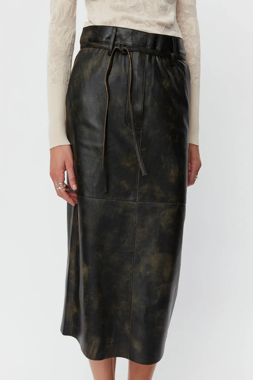 Lulu Leather Skirt
