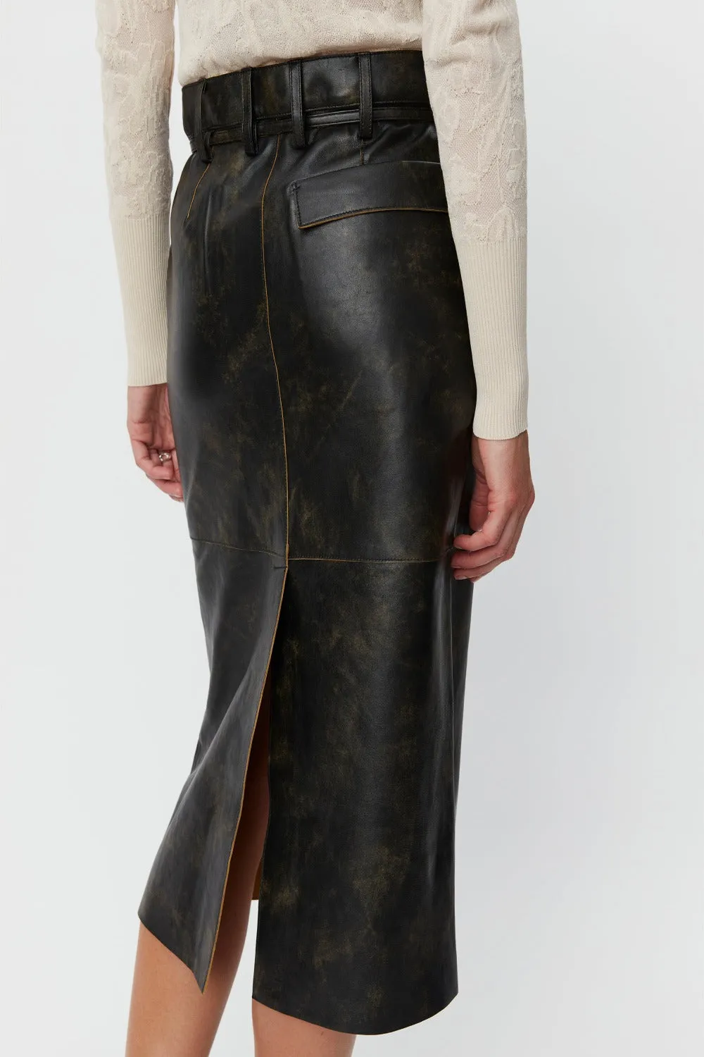 Lulu Leather Skirt
