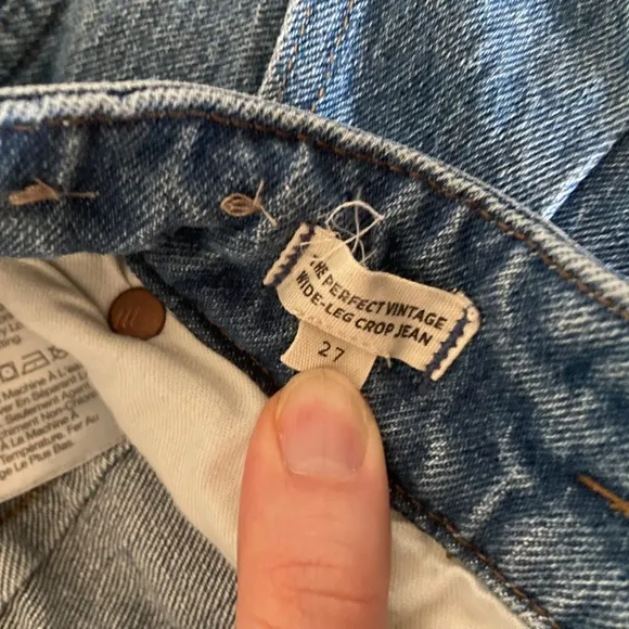 Madewell The Perfect Vintage Wide-Leg Crop Jean, Birchford Wash Pleated Edition