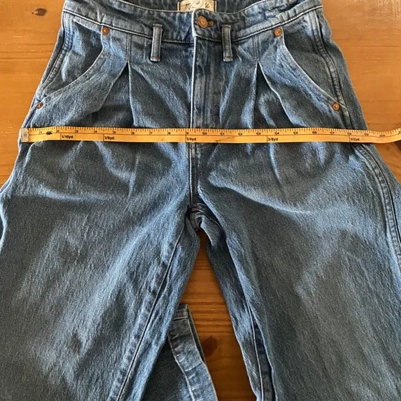 Madewell The Perfect Vintage Wide-Leg Crop Jean, Birchford Wash Pleated Edition