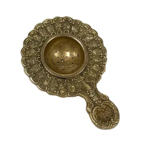 Madison Bay Co. - 5-1/4" Antiqued Brass Tea Strainer- Antique Vintage Style