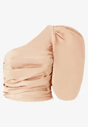 Magnanina One-Shoulder Gathered Top