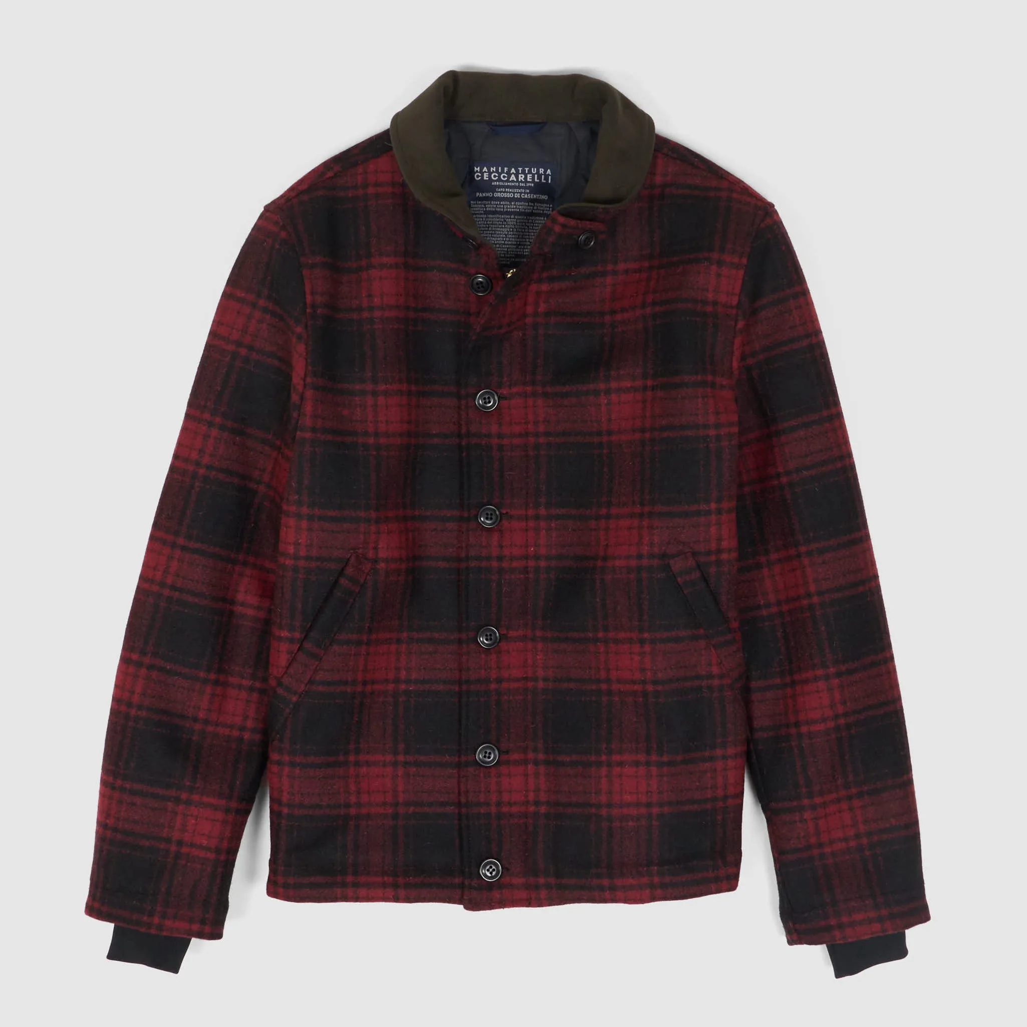 Manifattura Ceccarelli Wool Plaid N-1 Deck Jacket