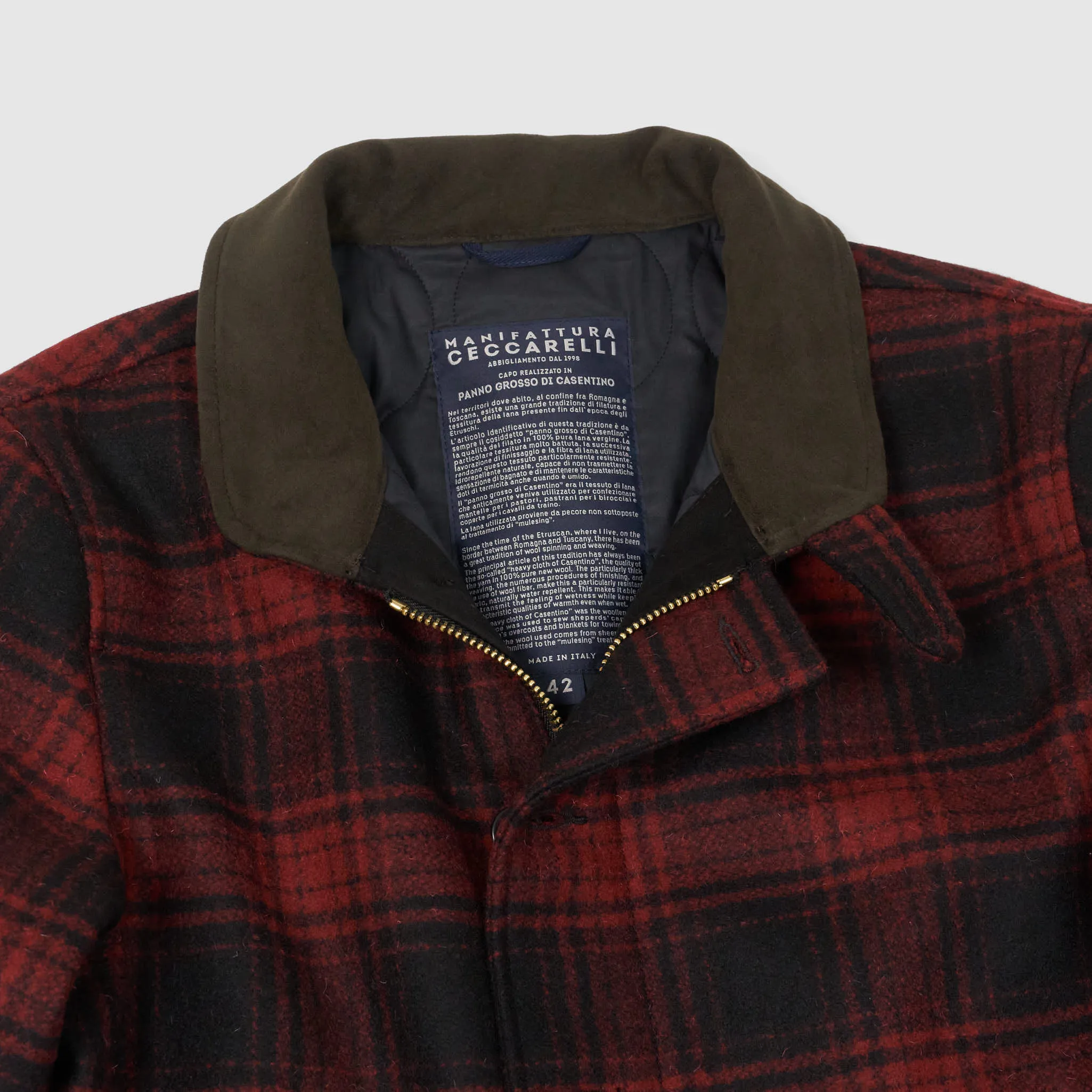 Manifattura Ceccarelli Wool Plaid N-1 Deck Jacket