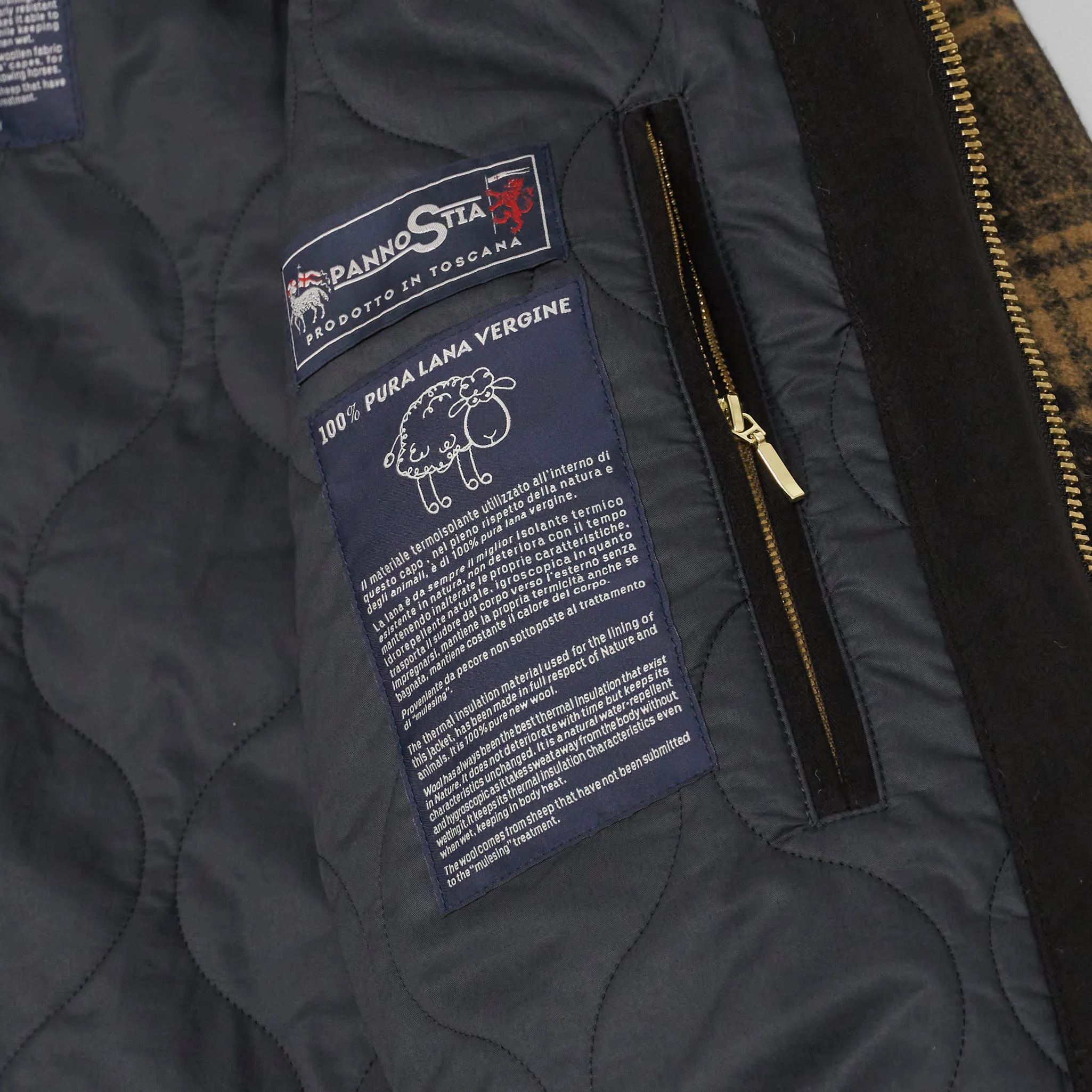 Manifattura Ceccarelli Wool Plaid N-1 Deck Jacket