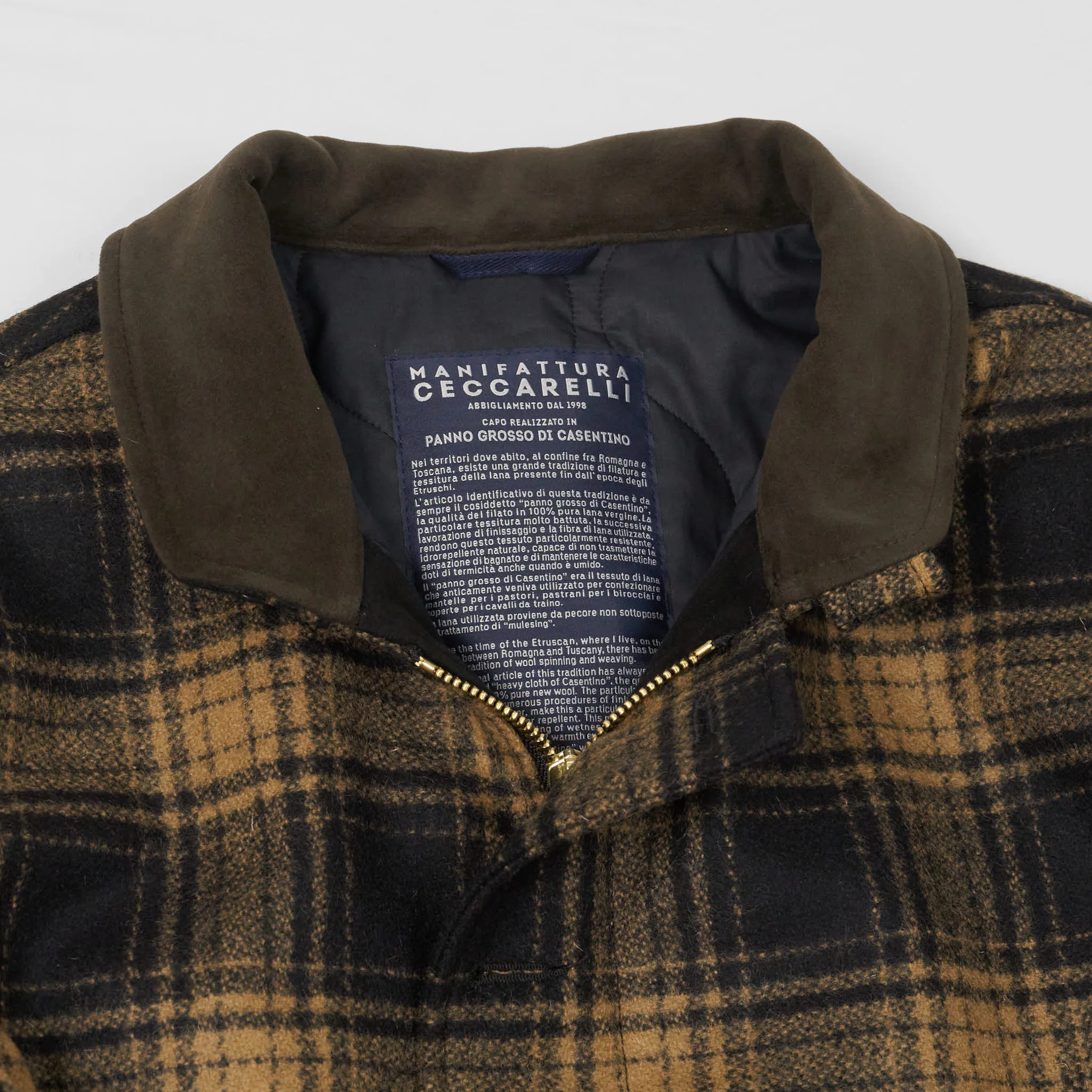 Manifattura Ceccarelli Wool Plaid N-1 Deck Jacket