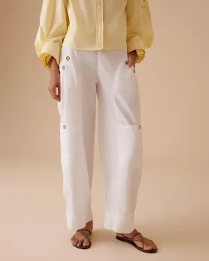 Manya white high waist pants