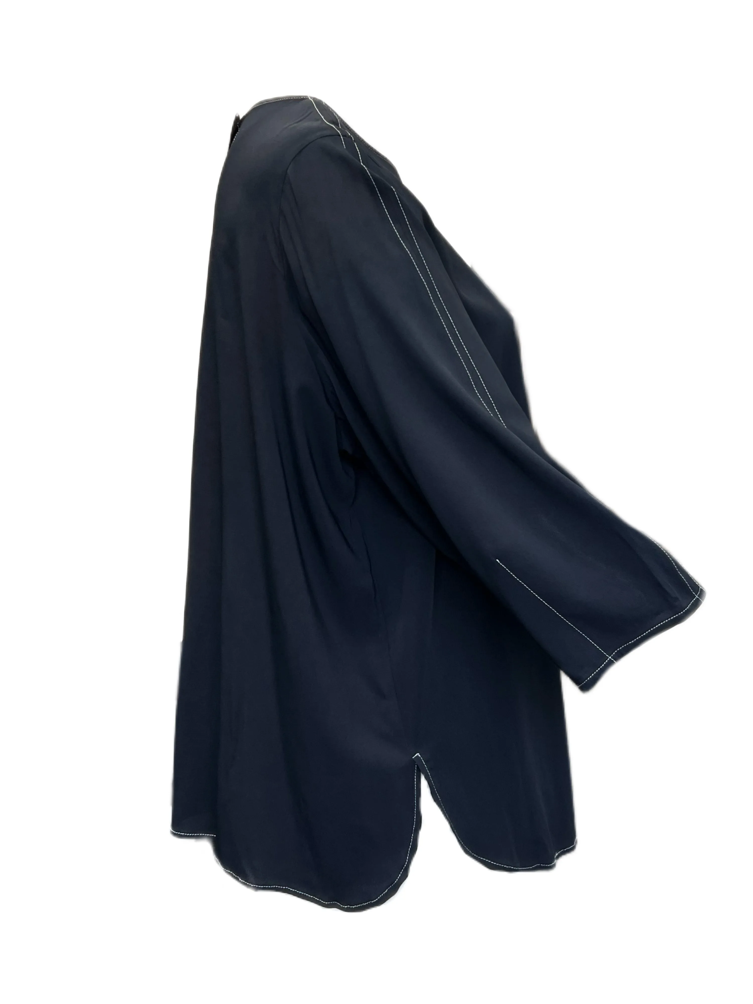 Marina Rinaldi Women's Black Bambino 3/4 Sleeve Top NWT