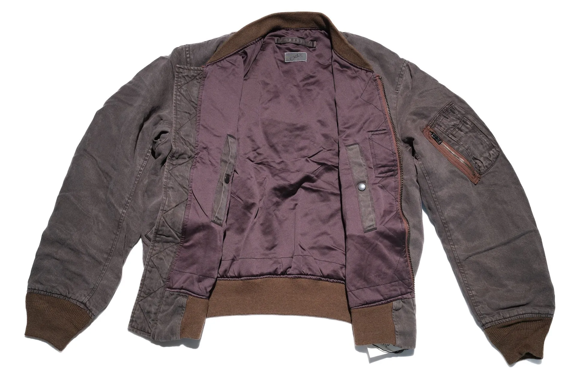 Maru Sankaku Peke by SDA MA-1 Bomber Jacket (Mud Brown)
