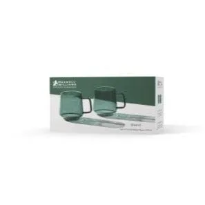 Maxwell & Williams Blend Sala Glass Mug 400ML Set of 2 Gift Boxed LQ0094