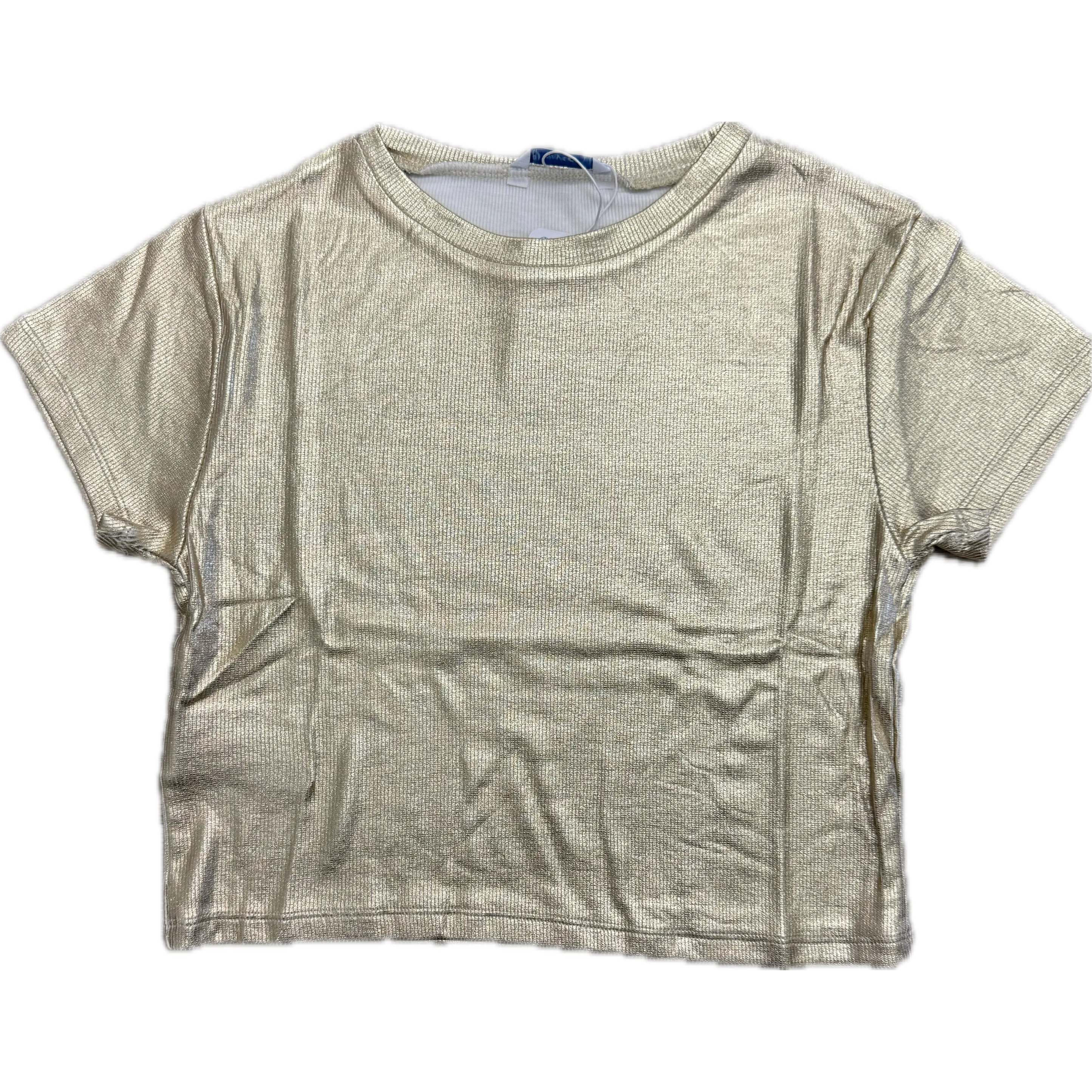 Mayoral Gold Short Sleeve Ribbed Shirt