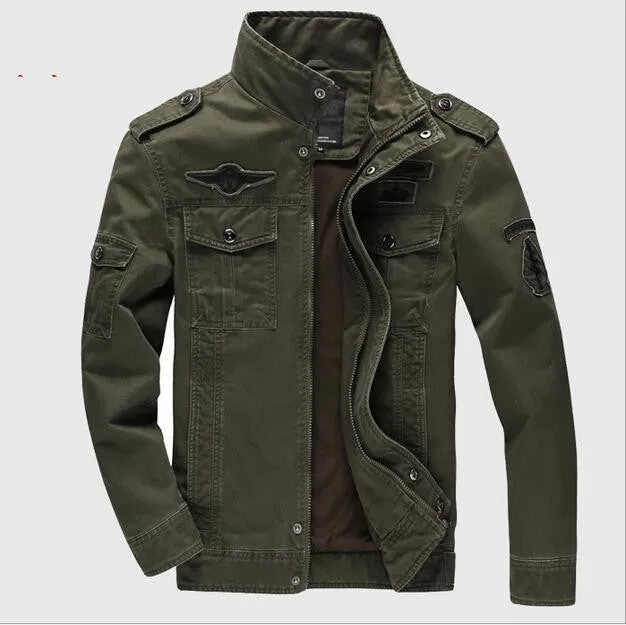 Men Military Army jackets plus size 6XL cost outerwear embroidery mens jacket