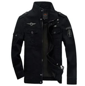 Men Military Army jackets plus size 6XL cost outerwear embroidery mens jacket