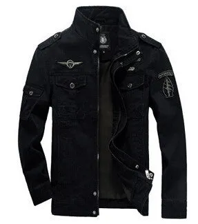 Men Military Army jackets plus size 6XL cost outerwear embroidery mens jacket