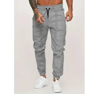 Men's Casual Plaid Jogger Pants | Low Rise