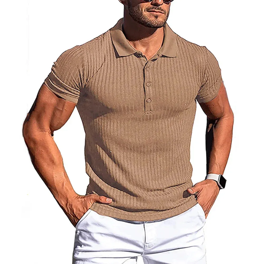 Men's Summer Fashion Stand Collar Polo Shirt