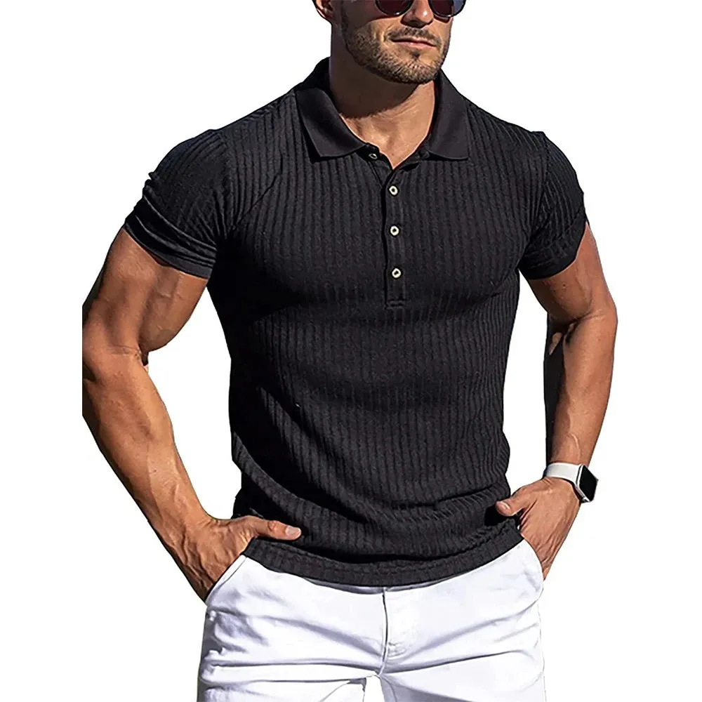 Men's Summer Fashion Stand Collar Polo Shirt
