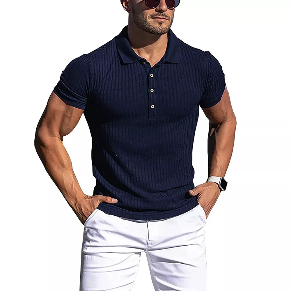 Men's Summer Fashion Stand Collar Polo Shirt