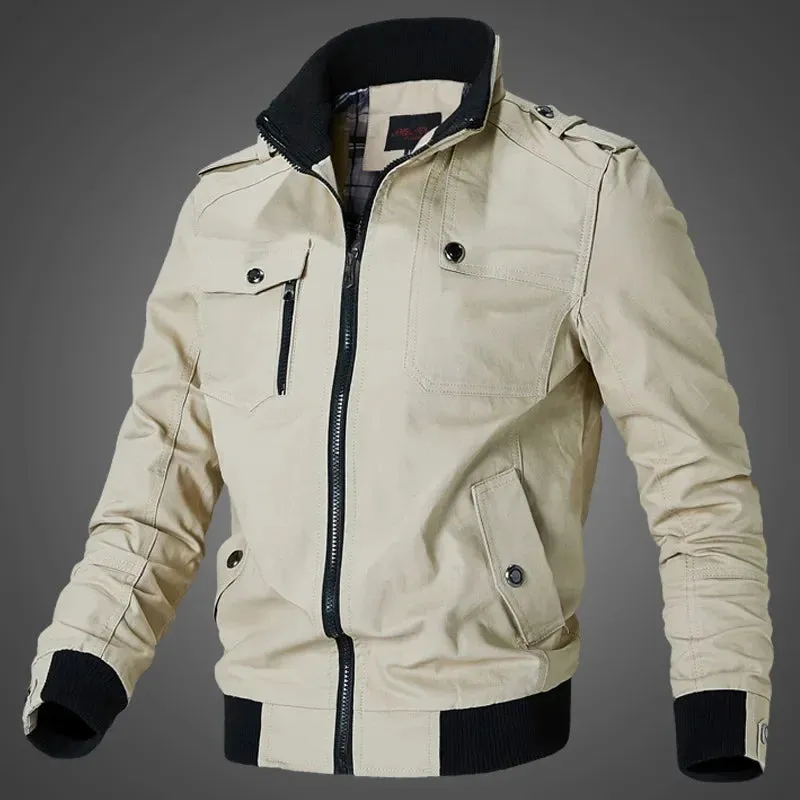 Military Bomber Jacket Men Spring Autumn Casual Multi-pocket Pilot Jackets Male Army Cargo Flight Mens Jackets