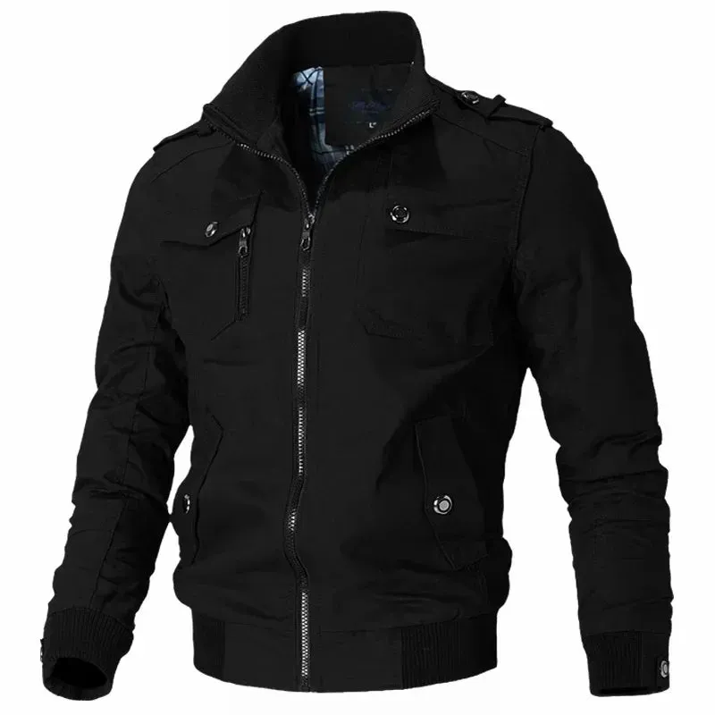 Military Bomber Jacket Men Spring Autumn Casual Multi-pocket Pilot Jackets Male Army Cargo Flight Mens Jackets