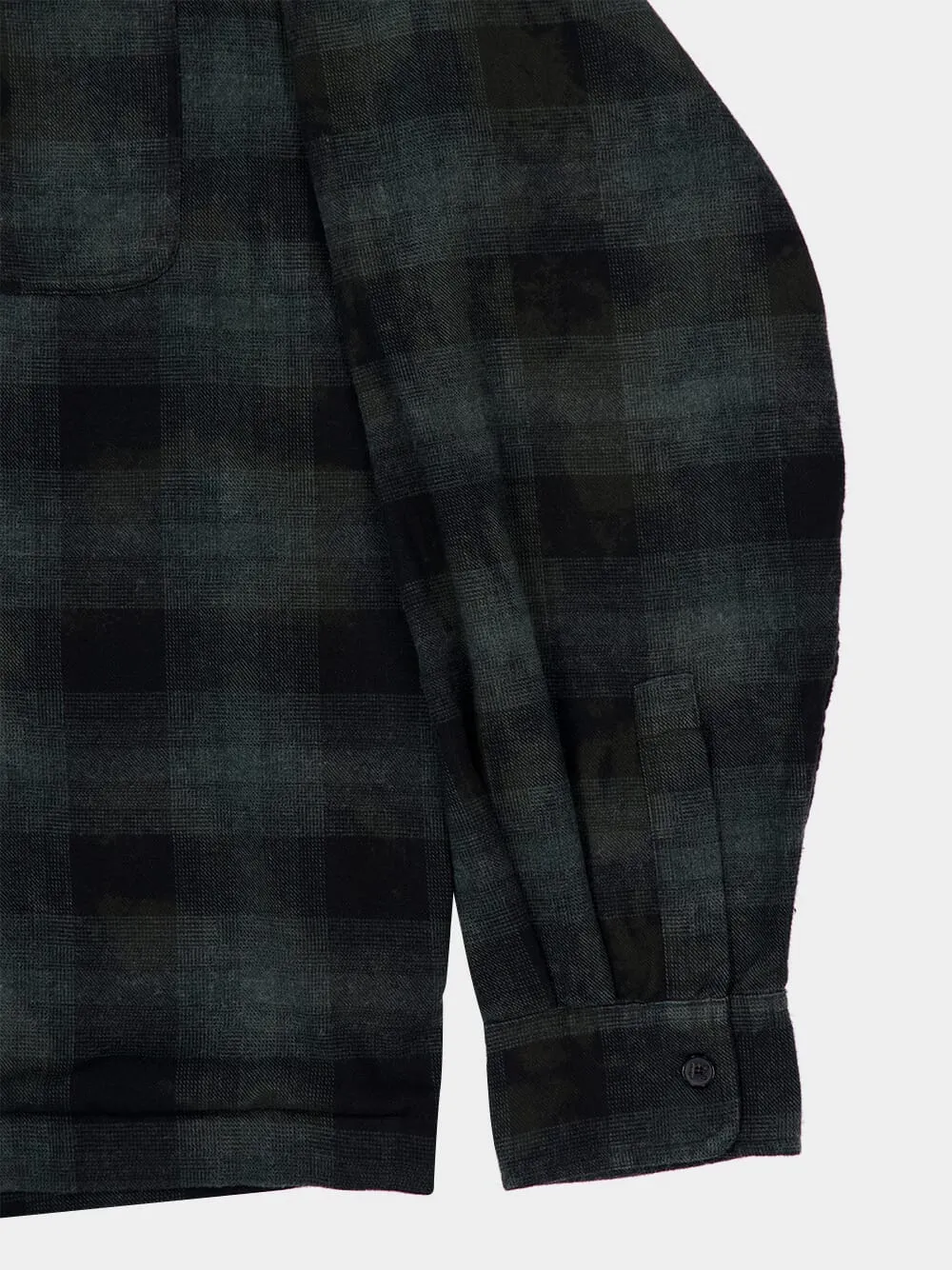 Military Green Curved Logo Check Shirt
