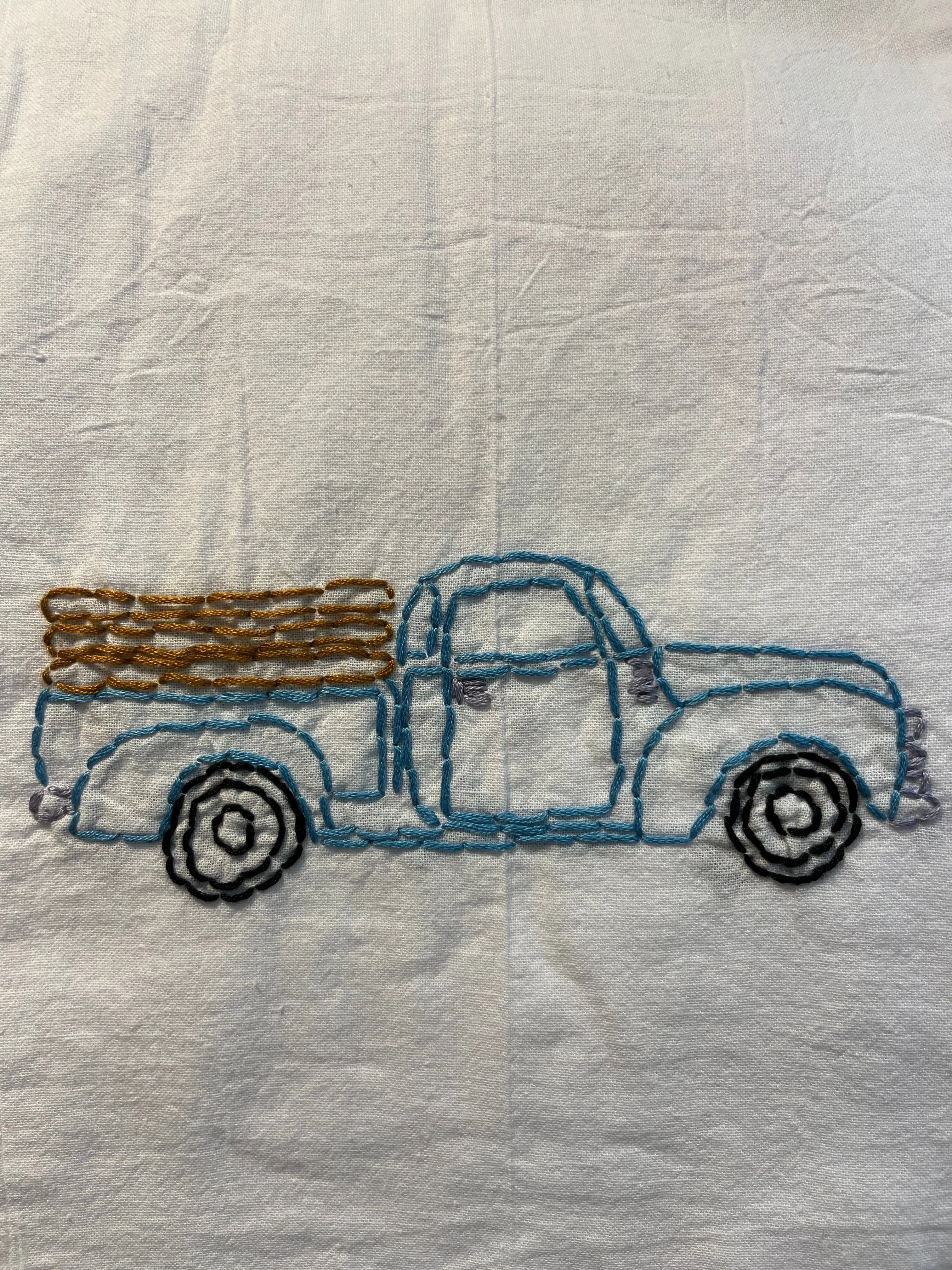 Millie's Tea Towels, Hand Embroidered: Vintage Trucks (7 to choose from)