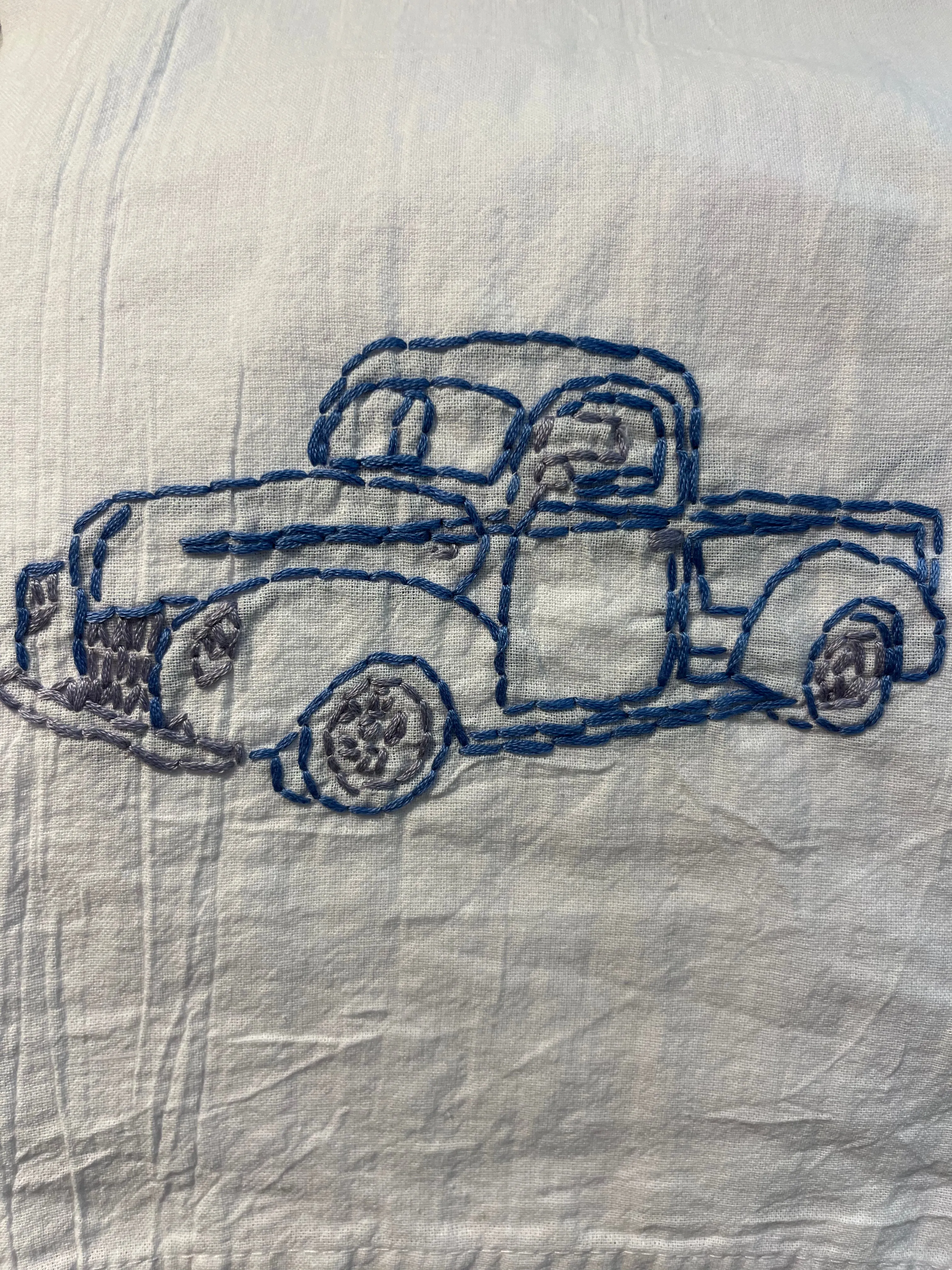 Millie's Tea Towels, Hand Embroidered: Vintage Trucks (7 to choose from)