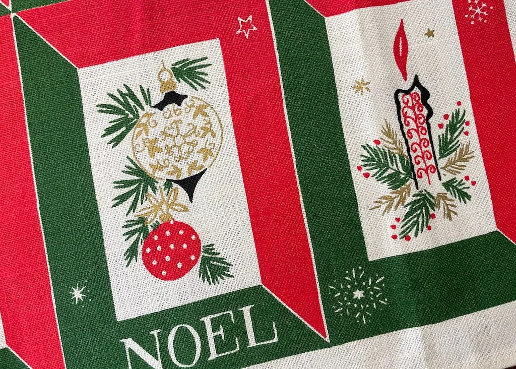 MINTY Vintage Christmas Tea Towel Santa Angel Snowman and More