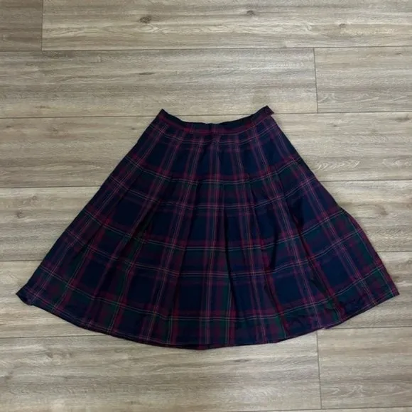 Miss Pendleton Vintage Virgin Wool Plaid Midi Skirt, No Size Tag (Med?)