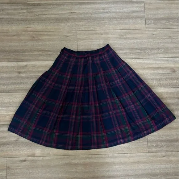 Miss Pendleton Vintage Virgin Wool Plaid Midi Skirt, No Size Tag (Med?)