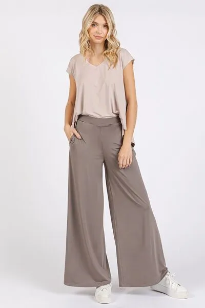 Mittoshop Yoga Air Stretch Wide-Leg Pants