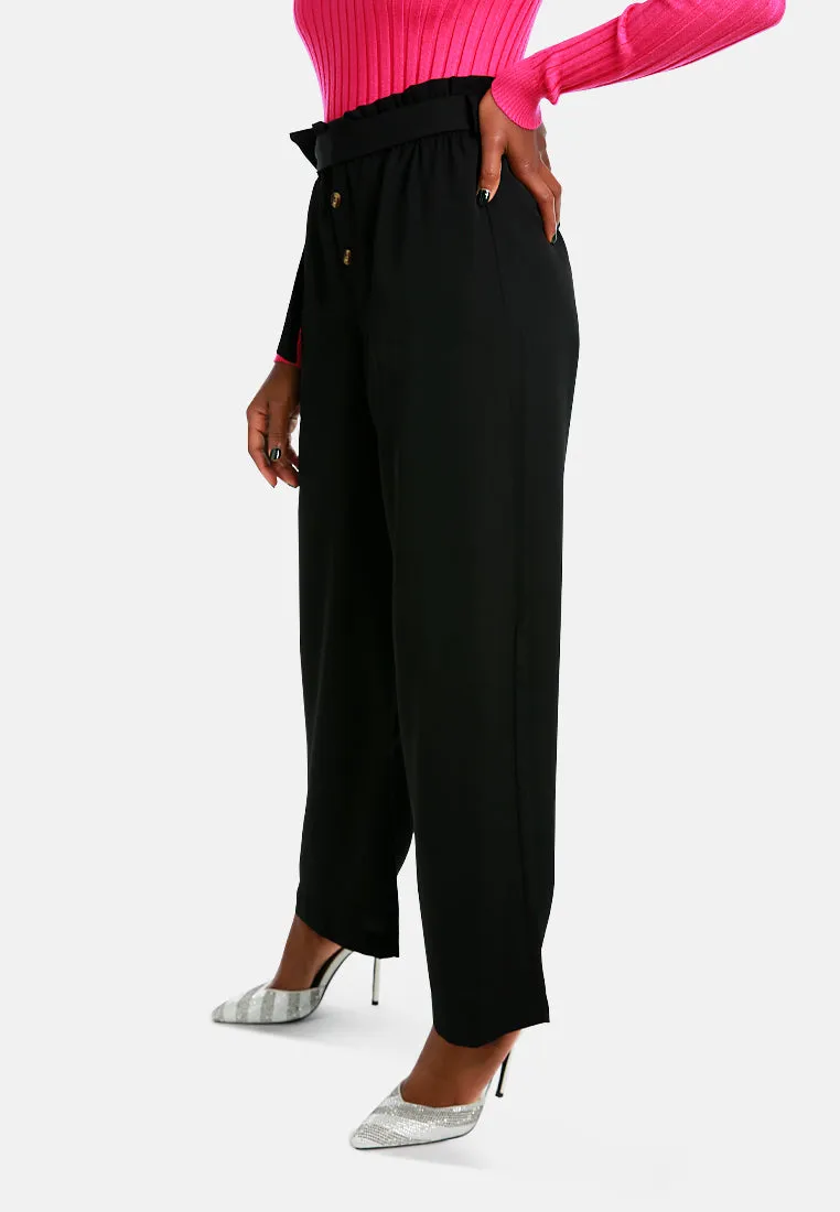Multi Button High Waisted Pants