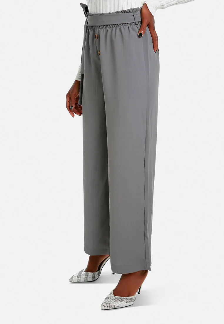 Multi Button High Waisted Pants