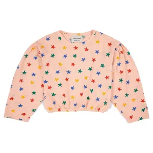 Multicolor Stars All Over Long Sleeve T-Shirt