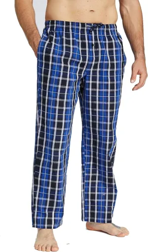 Myclawshirts Mens Pajama Pants 100% Cotton Plaid Sleep & Lounge Pants