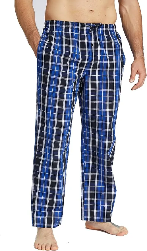 Myclawshirts Mens Pajama Pants 100% Cotton Plaid Sleep & Lounge Pants