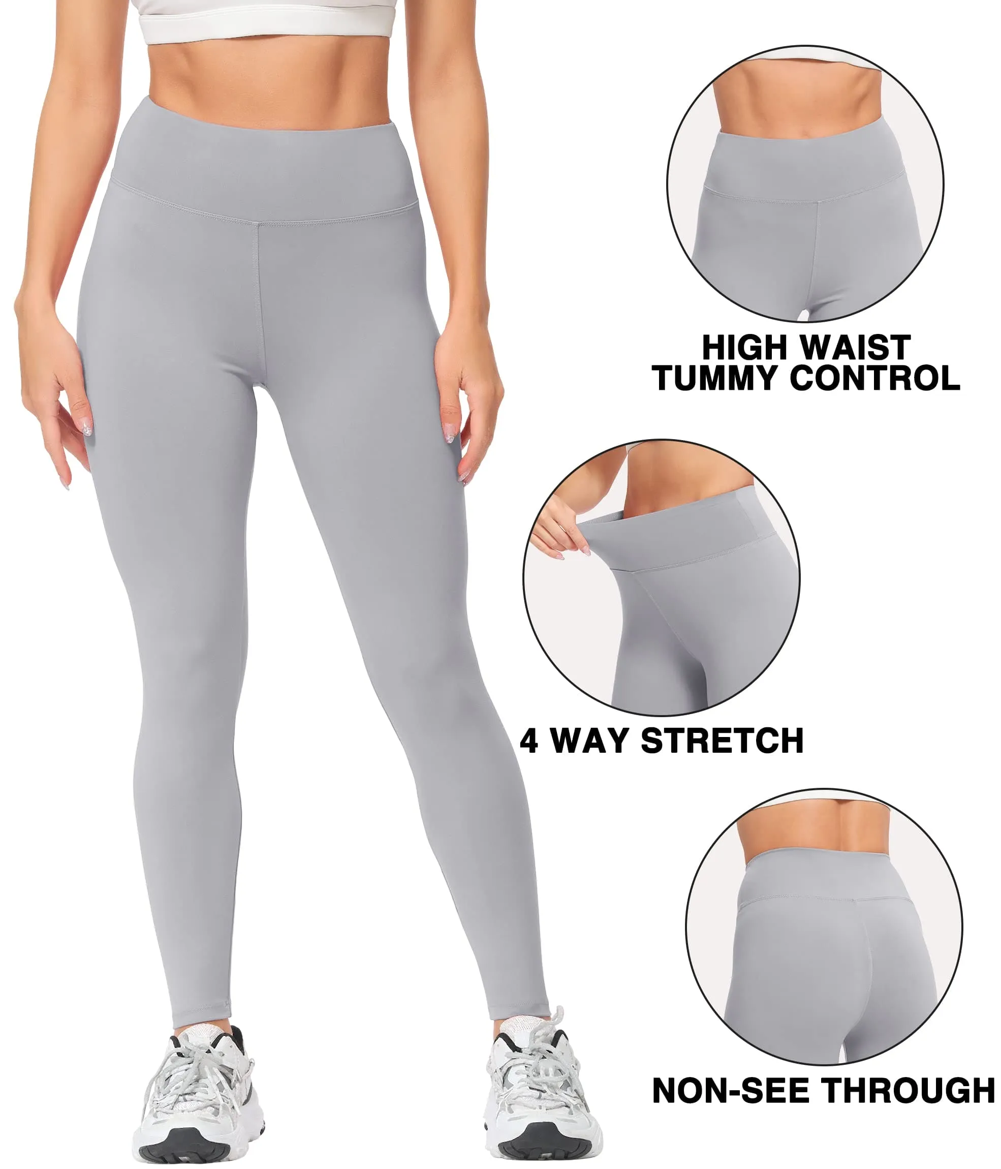 Natural Feelings Buttercloud High Waisted Leggings for Women Ultra Soft Stretch Opaque Slim Yoga Leggings
