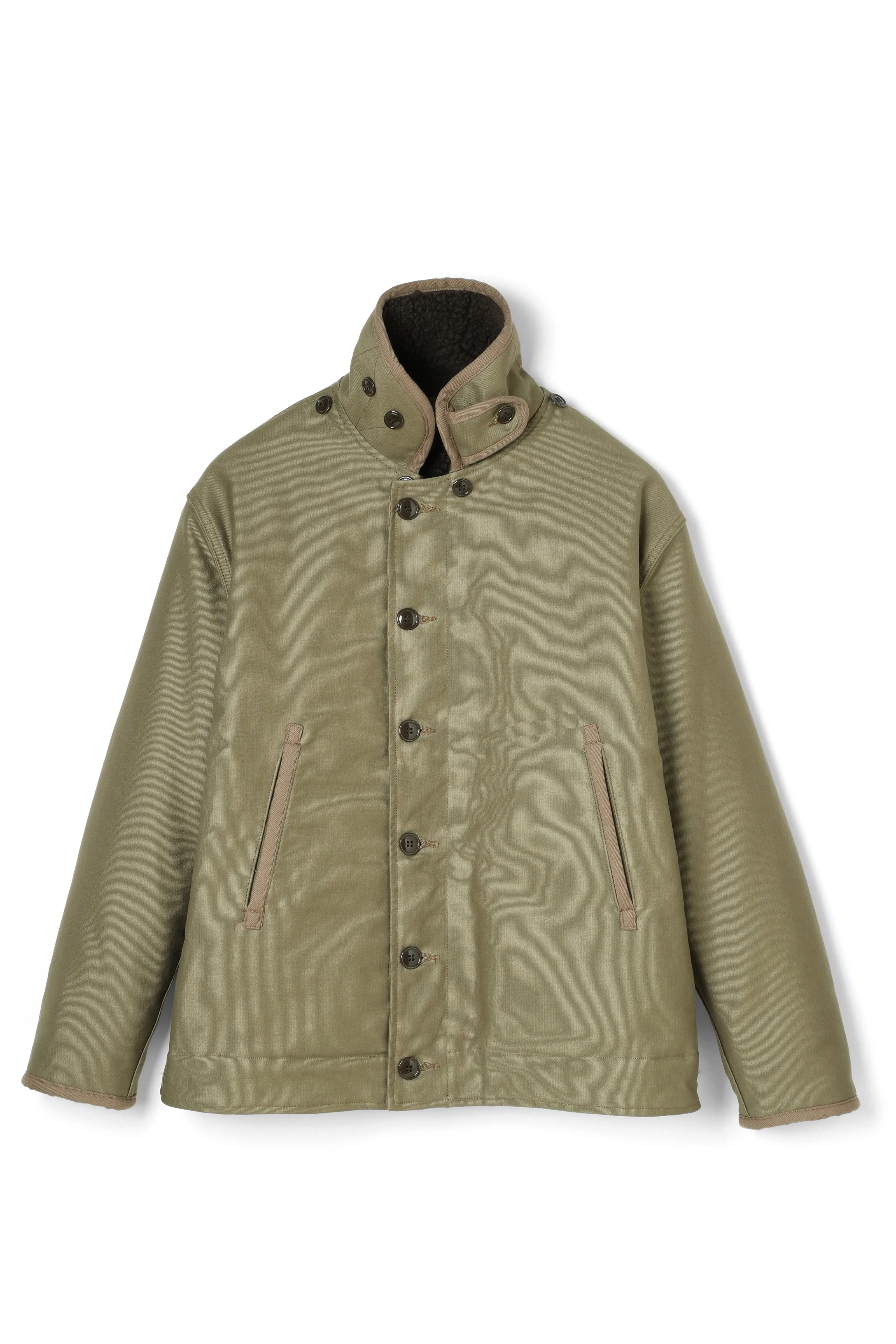 Navigateur French Deck Jacket in Olive Jungle Cloth