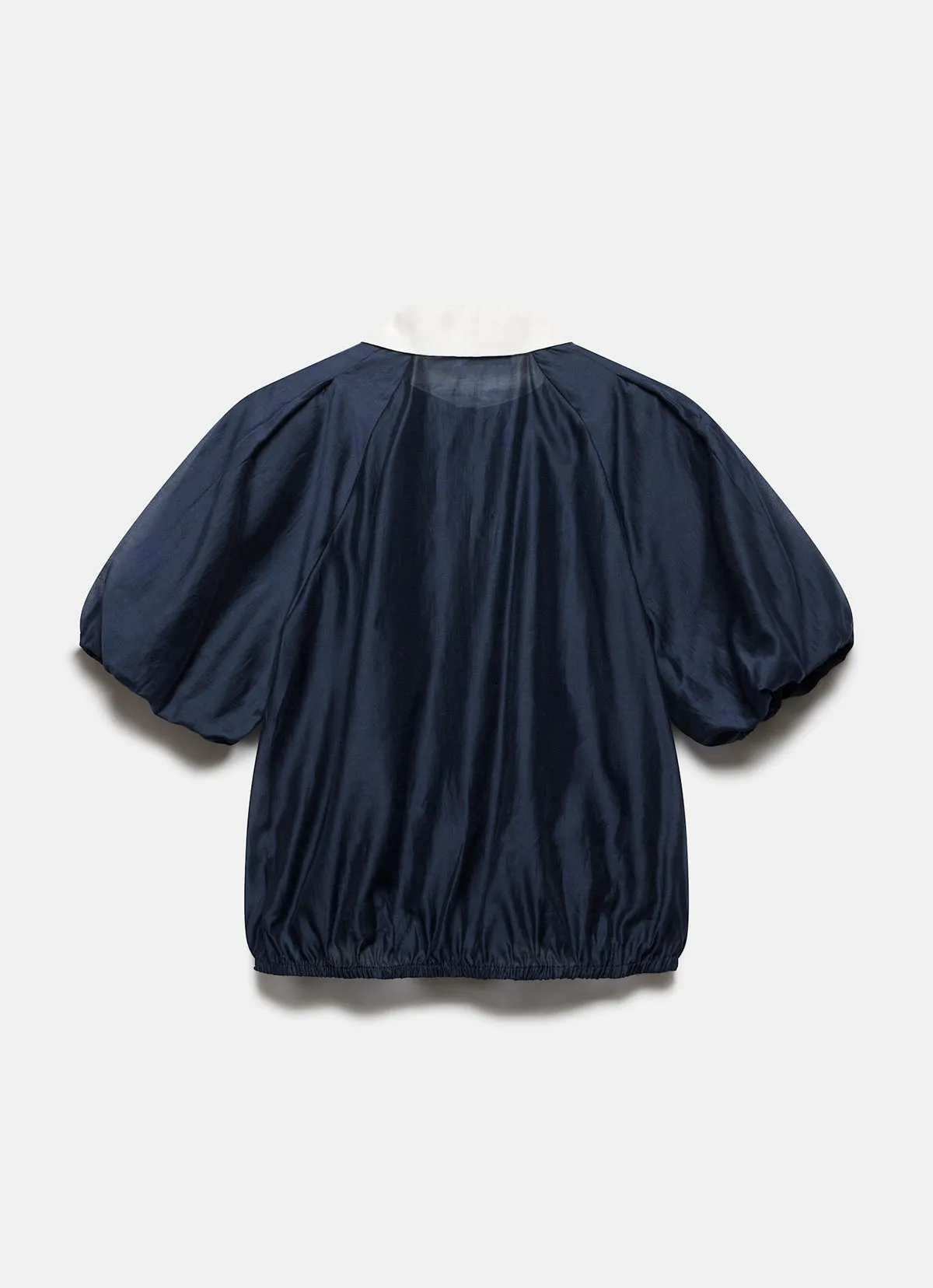 Navy Contrast Collar Shirt