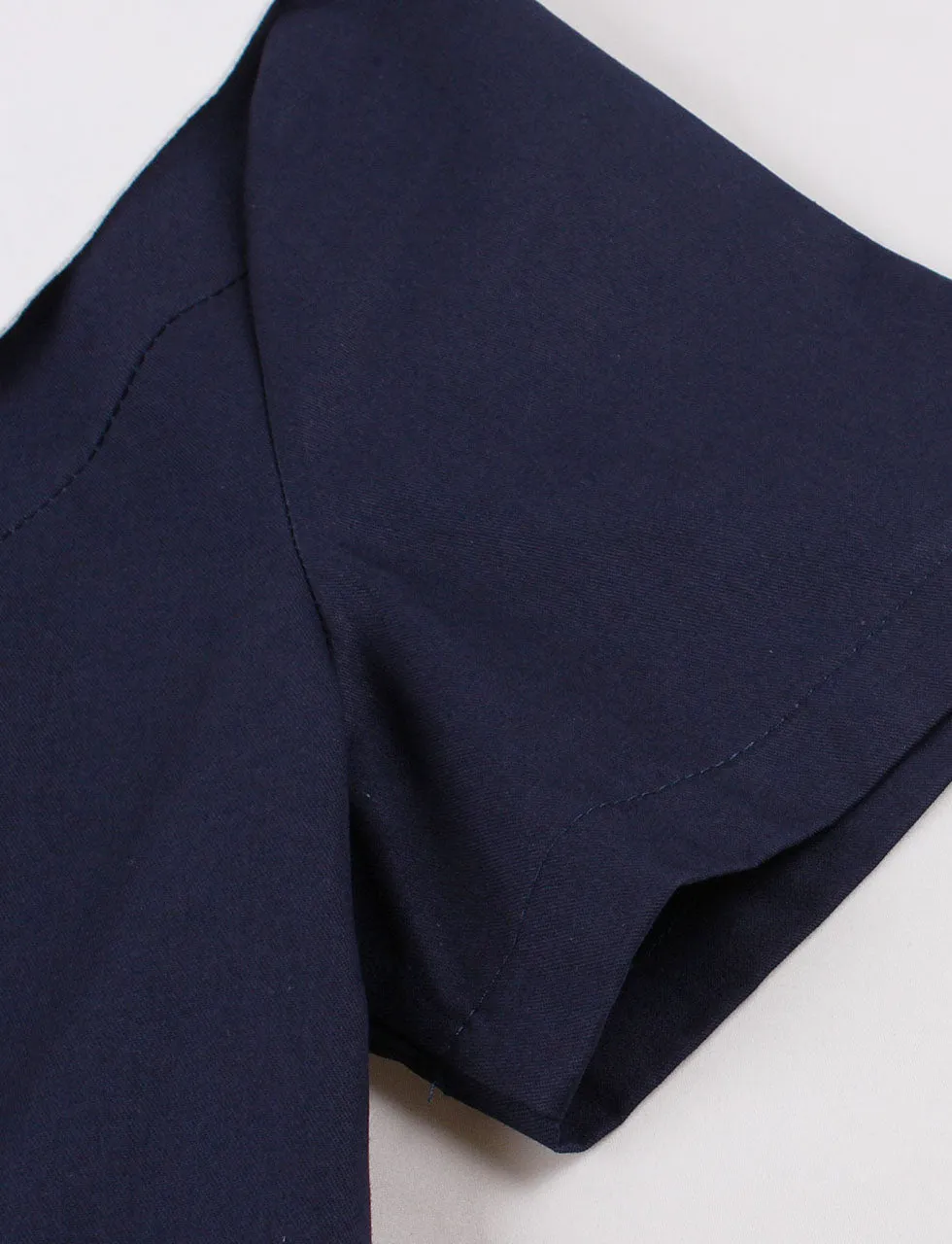 Navy Peter Pan Collar 1950s Vintage Swing Dress With Belt