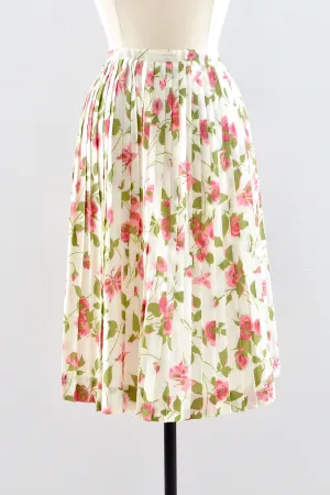 Novelty Rose Print Skirt / S M